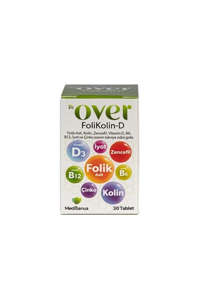 Dr over Folikolin-d Multivitamin Folikasit, Kolin, Zencefil,vit D, B6, B12, Iyot Çinko Içeren Gıda Takviyesi - 5