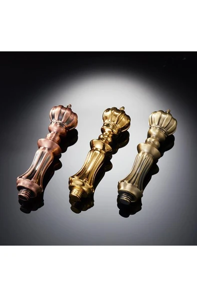 Mum Mühür Damga Kolu Premium Metal Kraliyet Tacı Parlak Altın - Resim 2