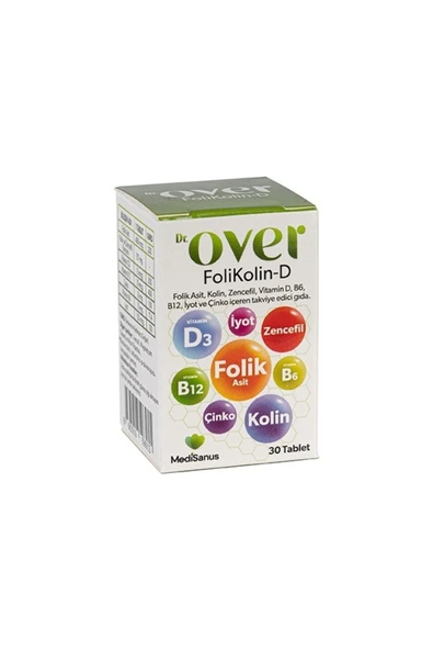 Dr over Folikolin-d Multivitamin Folikasit, Kolin, Zencefil,vit D, B6, B12, Iyot Çinko Içeren Gıda Takviyesi - 3