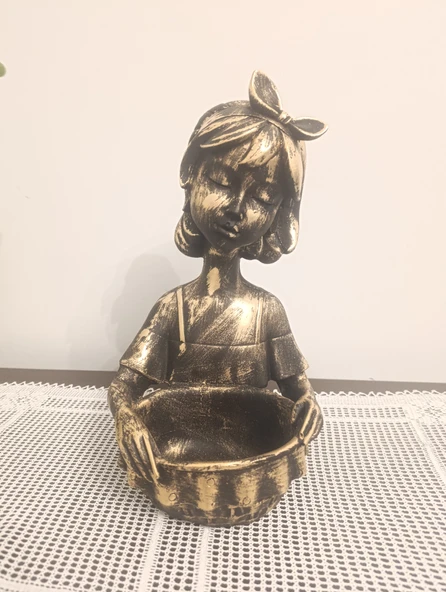 kırılmaz polyester,SARI RENK sepetli kız  biblosu - Resim 4