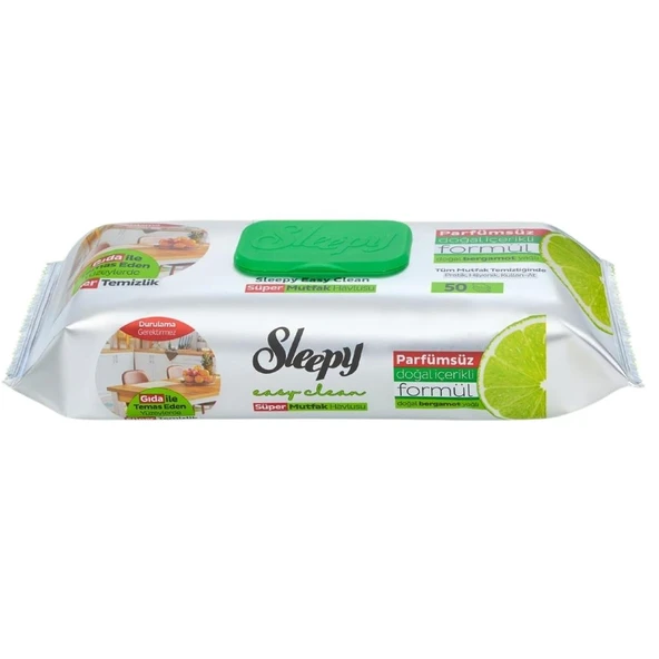 Sleepy Easy Clean Süper Mutfak Havlusu Bergamot Yağlı 50'li