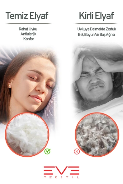 6 Adet Klimax Turuncu Serisi Kılıflı Fermuarlı Klimali Antialerjik Silikon Nano Elyaf Yastık 50x70cm - Resim 7