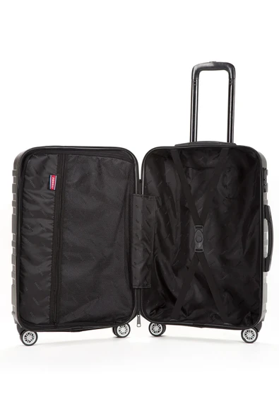 Fossil Unisex Büyük - Orta - Kabin Boy 3'lü Valiz Seti Antrasit 123X - 5