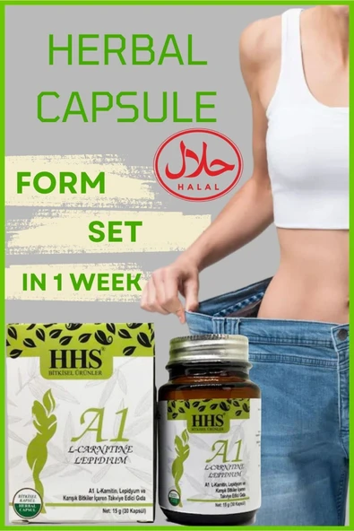 HHS DOĞAL BİTKİSEL ÜRÜNLER HHS DOĞAL BİTKİSEL ÜRÜNLER Hhs A1 L-carnitine Lepidium A1 Capsules Kapsül Form Kapsul Detoks Ürünü 30 Adet - 2