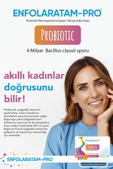 ENFOLARATAM PRO ENFOLARATAM PRO Probiotic Probiyotik Bacillus clausii sporları 4 Milyar Yetişkin - 4