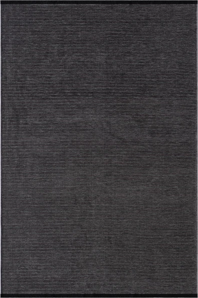 Hena HN008A Antrasit Şönil Kilim Yumuşak Toz Yapmaz Kaymaz Taban Makinada Yıkanabilir Modern Halı 100 X 200 ANTRASİT