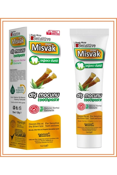 FRESH WHİTE FRESH WHİTE misvak özlü diş macunu 75 mş