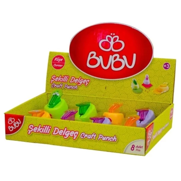 BU-BU 3 LÜ YAPRAK ŞEKİLLİ KÖŞE DELGEÇ +3 KOD:BUBU00021