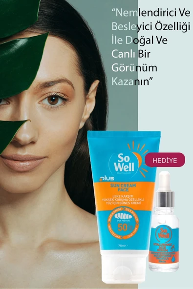 SOWELL SOWELL SO WELL LEKE KARŞITI YÜKSEK KORUMA YÜZ GÜNEŞ KREMİ+HYALURONIC ACID SERUM HEDİYELİ