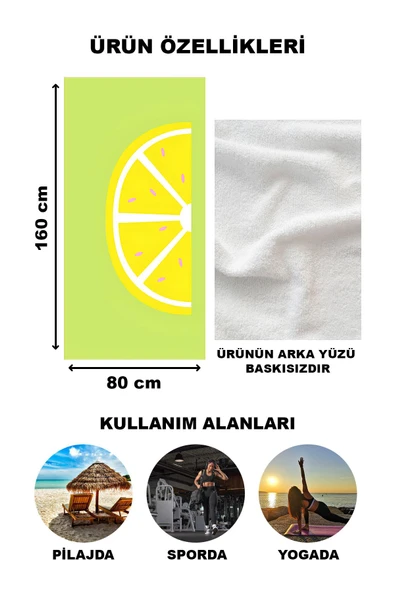 Modern Desenli Plaj Deniz Havlusu Peştemal 80x160 CM Aqua55 RENKLİ 80 X 160 - 2