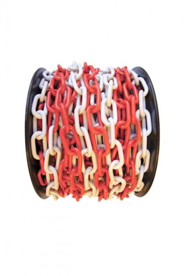Mfk 8 Mm Plastik Zincir 1 Metre Kırmızı Beyaz Renk ürün görseli 1