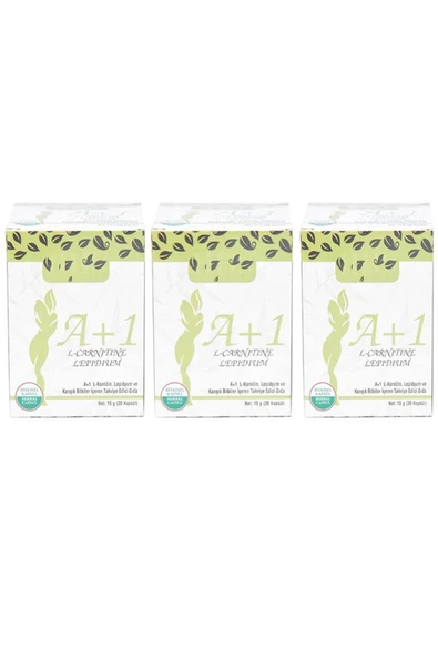 HHS DOĞAL BİTKİSEL ÜRÜNLER HHS DOĞAL BİTKİSEL ÜRÜNLER Hhs A1 L-carnitine Lepidium A 1 Bitkisel 30 Kapsül X 3 Adet Kutu - 3