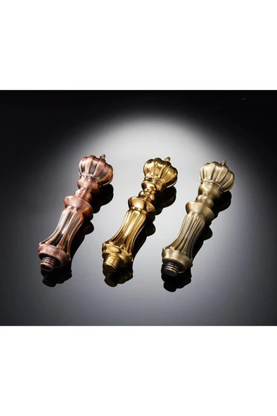 Mum Mühür Damga Kolu Premium Metal Kraliyet Tacı Antik Bakır - 3