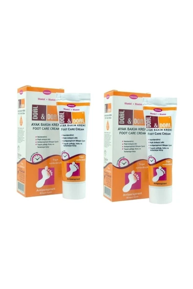 DOAL&DOAL DOAL&DOAL Doal Ayak Bakım Kremi, Pişik, Ter, Koku Önleyici, Nemlendirici 2 Adet