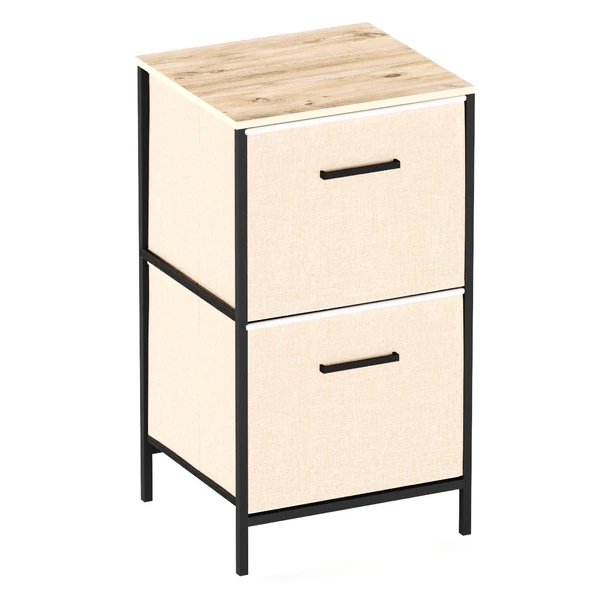 Çocuk 2 Çekmeceli Orta Boy Komodin Sehpa Çam 1610 - 4