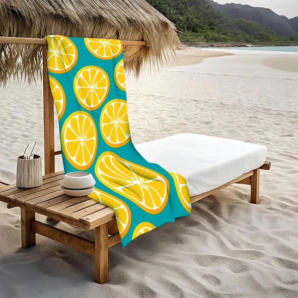 Modern Desenli Plaj Deniz Havlusu Peştemal 80x160 CM Aqua60 RENKLİ 80 X 160