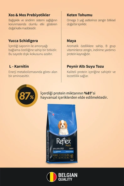 Reflex Plus Somonlu Mini ve Küçük Irk Yavru Köpek Maması 3 Kg - Resim 3