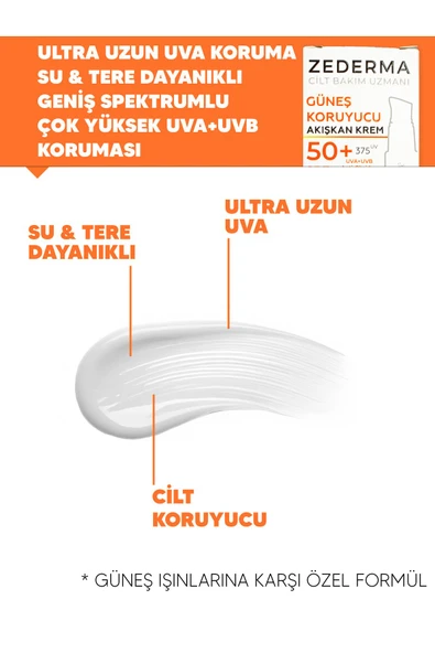 ZEDERMA ZEDERMA Güneş Koruyucu Spf 50+ 50ml Krem & Ultra Uzun UVA Koruma & Su Ve Tere Dayanıklı - 2