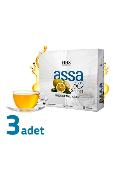 HHS HHS Assa 60 Sachet Limon Aromalı Bitki Form Çayı 240gr X 3 Adet - 3