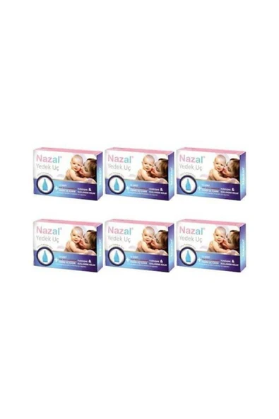 NAZAL NAZAL Burun Aspiratör 12'li Yedek Uç 12 Adetlik 6 Paket Yedek Uç (OTRİBEBEUYUMLU) 6 Paket