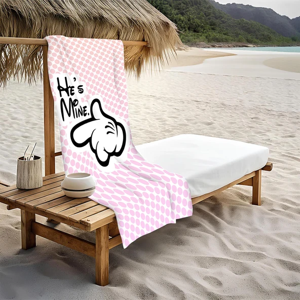 He is Mine Desenli Plaj Deniz Havlusu Peştemal 80x160 CM VTA05 RENKLİ 80 X 160