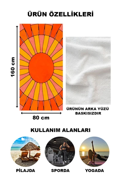 Modern Desenli Plaj Deniz Havlusu Peştemal 80x160 CM OPT25 RENKLİ 80 X 160 - 2