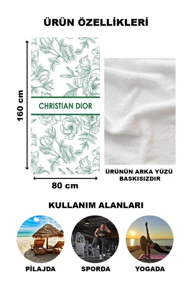 Dekoratif Modern Desenli Plaj Deniz Havlusu Peştamal 80x160 CM LUX68 RENKLİ 80 X 160 - 2