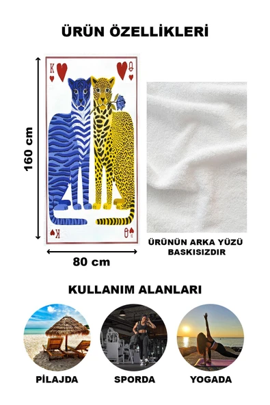 Dekoratif Modern Desenli Plaj Deniz Havlusu Peştamal 80x160 CM FI015 RENKLİ 80 X 160 - 2