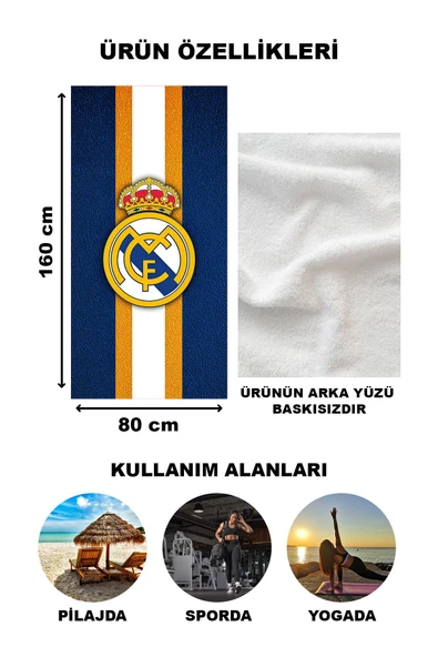 Dekoratif Modern Desenli Plaj Deniz Havlusu Peştamal 80x160 CM TRF07 RENKLİ 80 X 160 - 2