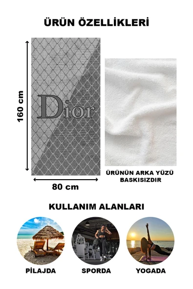 Dekoratif Modern Desenli Plaj Deniz Havlusu Peştamal 80x160 CM LUX53 RENKLİ 80 X 160 - 2