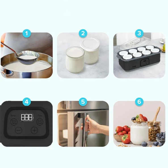 Mioji Mio YM8 Probiyotik Yoğurt & Kefir Yoğurt Yapma Makinesi - 3
