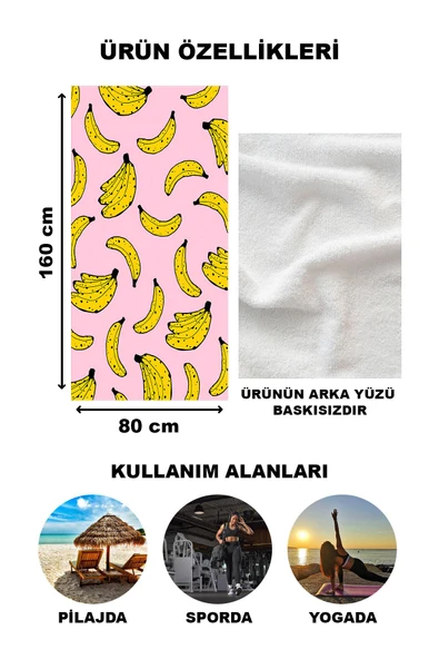 Modern Desenli Plaj Deniz Havlusu Peştemal 80x160 CM OPT17 RENKLİ 80 X 160 - 2