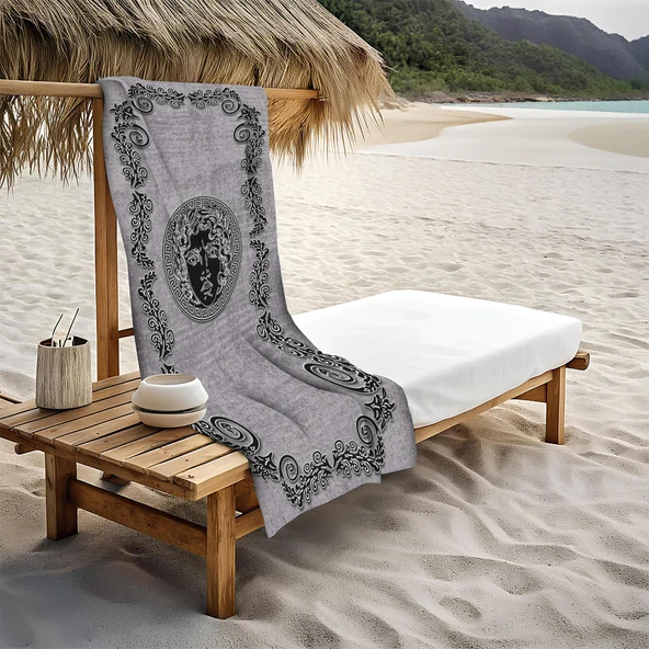 Dekoratif Modern Desenli Plaj Deniz Havlusu Peştamal 80x160 CM LUX56 RENKLİ 80 X 160