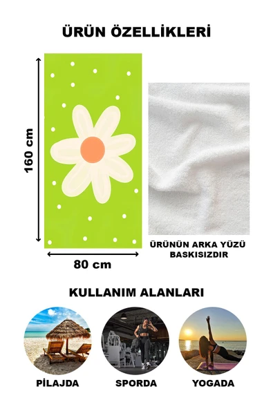 Modern Desenli Plaj Deniz Havlusu Peştemal 80x160 CM Aqua77 RENKLİ 80 X 160 - 2