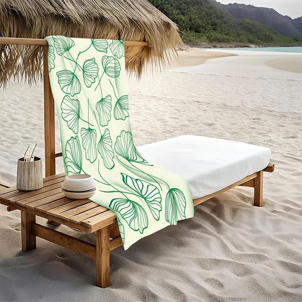 Modern Desenli Plaj Deniz Havlusu Peştemal 80x160 CM Aqua41 RENKLİ 80 X 160