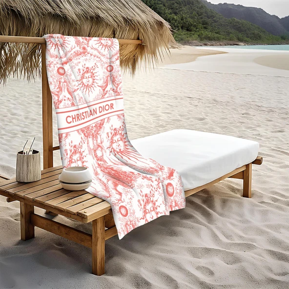 Dekoratif Modern Desenli Plaj Deniz Havlusu Peştamal 80x160 CM LUX35 RENKLİ 80 X 160