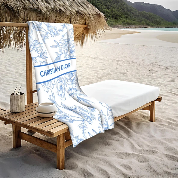Dekoratif Modern Desenli Plaj Deniz Havlusu Peştamal 80x160 CM LUX69 RENKLİ 80 X 160