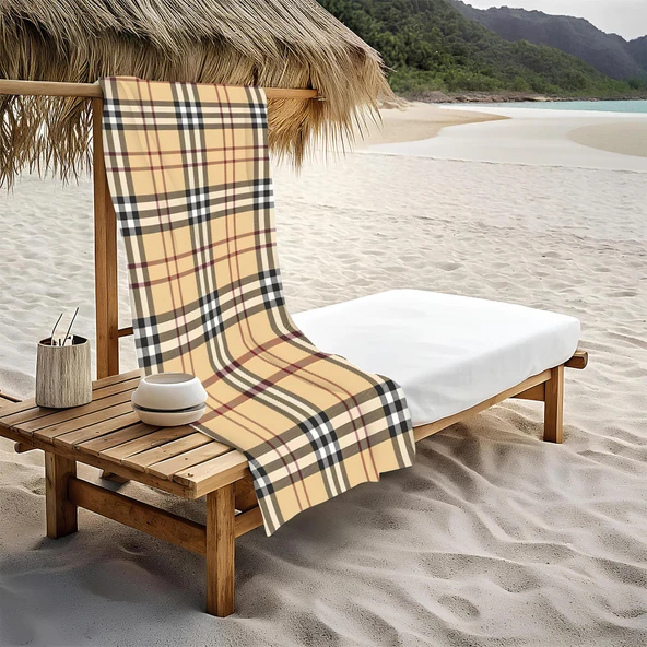 Dekoratif Modern Desenli Plaj Deniz Havlusu Peştamal 80x160 CM LUX60 RENKLİ 80 X 160