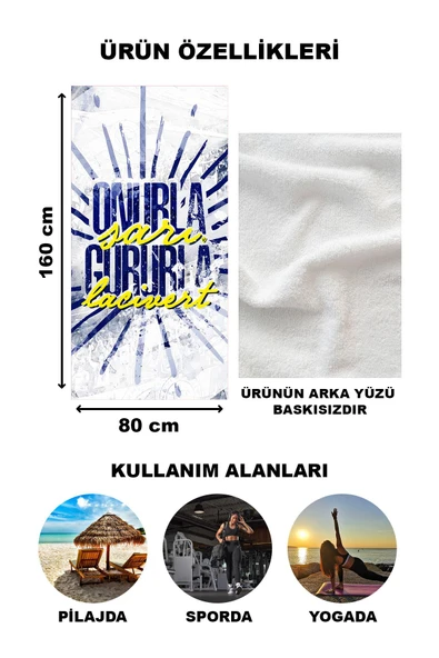 Dekoratif Modern Desenli Plaj Deniz Havlusu Peştamal 80x160 CM TRF05 RENKLİ 80 X 160 - 2