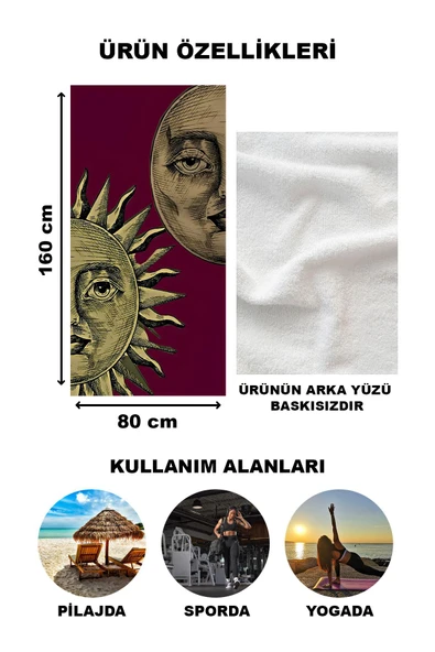 Dekoratif Modern Desenli Plaj Deniz Havlusu Peştamal 80x160 CM FI006 RENKLİ 80 X 160 - 2