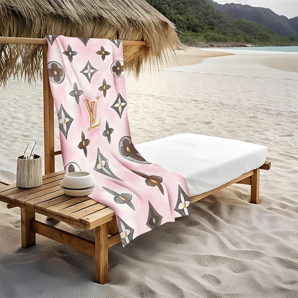 Dekoratif Modern Desenli Plaj Deniz Havlusu Peştamal 80x160 CM LUX46 RENKLİ 80 X 160