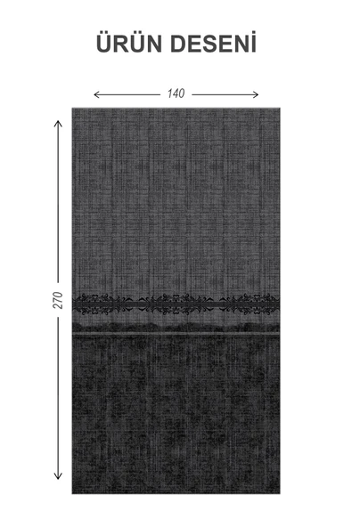 Blackout Işık Geçirmez Karartma Yüksek Kalite Modern Desenli 2 Kanat Fon Perde 140 x 270 Nes Serisi Nes10 RENKLİ 140 X 270 - 2