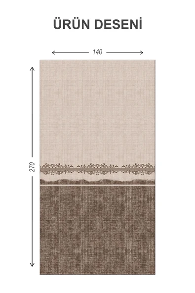 Blackout Işık Geçirmez Karartma Yüksek Kalite Modern Desenli 2 Kanat Fon Perde 140 x 270 Nes Serisi Nes08 RENKLİ 140 X 270 - 2