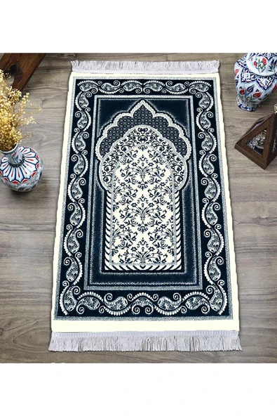 Dijital Baskı Kaymaz Taban Yıkanabilir Püsküllü Seccade RENKLİ 70 X 110 - 2