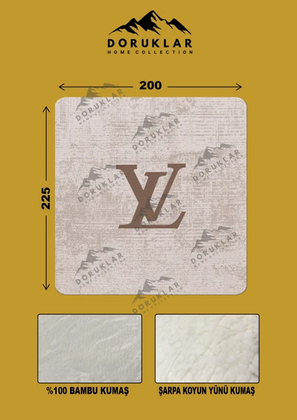 Dekoratif Modern Desenli %100 Bambu Kumaşlı Battaniye RENKLİ 200 X 225 - 2