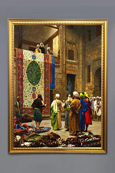Halı Satıcısı Tablosu Portresi 50x70CM RENKLİ 50 X 70