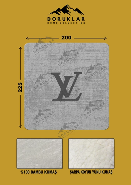 Dekoratif Modern Desenli %100 Bambu Kumaşlı Battaniye RENKLİ 200 X 225 - 2