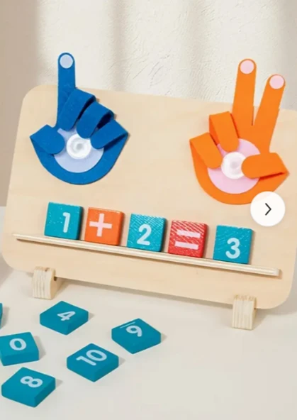 Parmakla Matematik Öğreten Ahşap Oyuncak (Toplama-Çıkarma) - 3