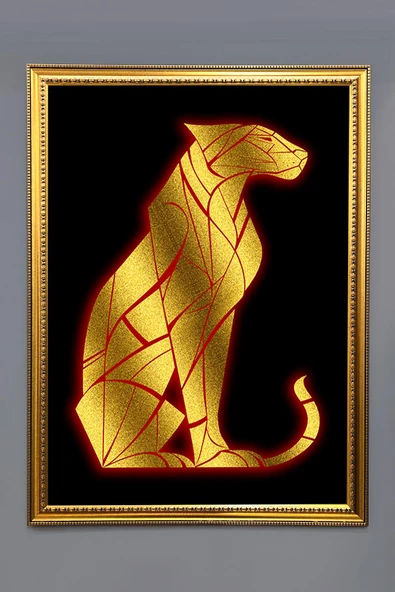 Dekoratif Modern Desenli Çerçeveli Tablo Duvar Tablosu 50x70cm RENKLİ 50 X 70