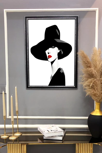 Dekoratif Modern Desenli Çerçeveli Tablo Duvar Tablosu 50x70cm RENKLİ 50 X 70 - 2
